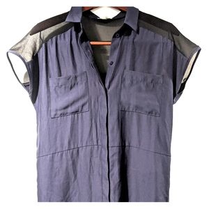 Silky purple/black Tunic